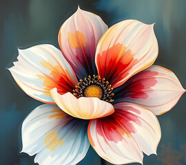 abstract, floral, flower, oilpaint, digital, art, artwork, painting, modern, contemporary, creative, artistic, texture, brushstroke, strokes, canvas, colorful, vibrant, vivid, expressive, aesthetic, b © BPIXEL