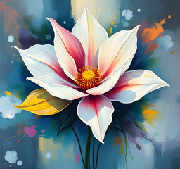 abstract, floral, flower, oilpaint, digital, art, artwork, painting, modern, contemporary, creative, artistic, texture, brushstroke, strokes, canvas, colorful, vibrant, vivid, expressive, aesthetic, b © BPIXEL