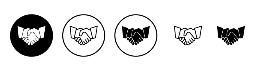 Handshake icon vector. business handshake sign and symbol. contact agreement © avaicon