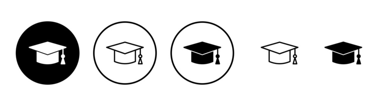 Education icon vector. Graduation cap sign and symbol. Graduate. Students cap