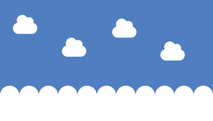 Design template cloud blue white unique design abstract simple