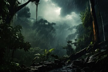 Fototapeta premium Rainforest vegetation outdoors nature.