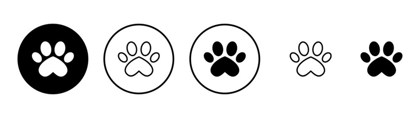Obraz premium Paw icon vector. paw print sign and symbol. dog or cat paw