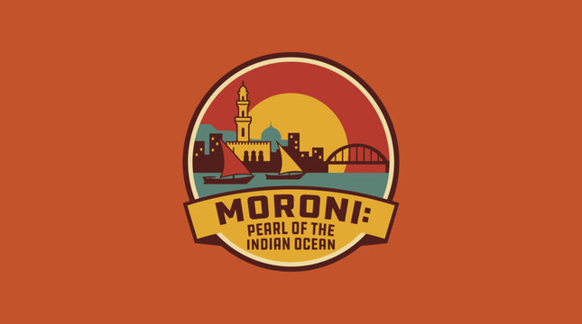 Moroni Pearl of the Indian Ocean Vintage Travel Poster