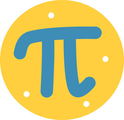 Happy National Pi Day. March 14 illustration