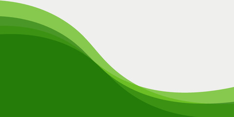 green wave abstract background with layered gradient curves and halftone texture, imodern trendy design in vector illustration, etc