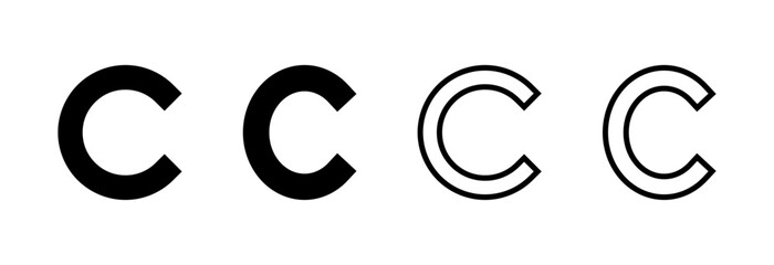 Fototapeta premium Copyright icon vector illustration. copyright sign and symbol