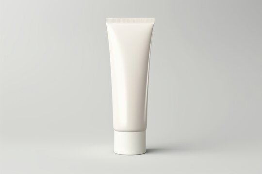 Cream tube mockup bottle white background toothpaste.