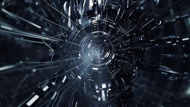 Futuristic AI animated background featuring a glowing high tech energy reactor core inspired by advanced arc style power technology.