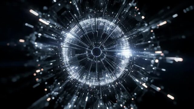 Futuristic AI animated background featuring a glowing high tech energy reactor core inspired by advanced arc style power technology.