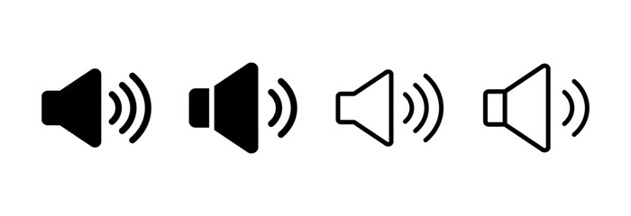 Naklejka premium Speaker icon vector illustration. volume sign and symbol. loudspeaker icon. sound symbol