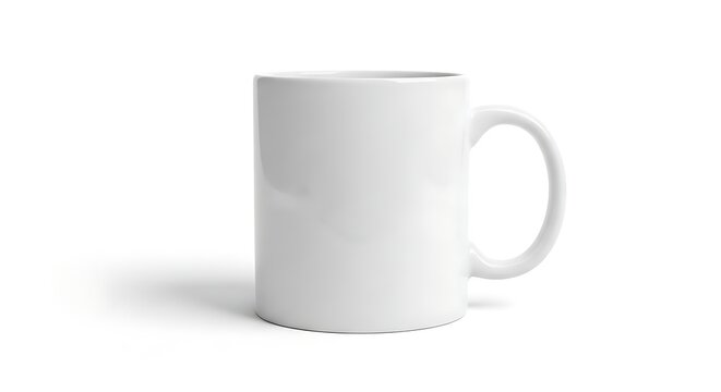 Professional studio shot of isolated 11oz ceramic mug template.