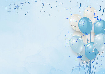 background with balloons, card background, happy birthday 