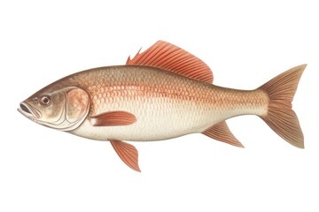 Fish seafood animal white background.