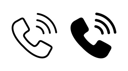 Fototapeta premium Call icon set vector. telephone sign and symbol. phone icon. contact us