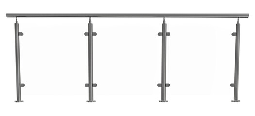 Obraz premium realistic 3d model of a contemporary glass and metal balcony railing for modern residential or commercial interior design