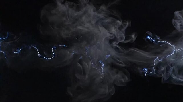 smoke explosion in dark, abstract background, ink cloud