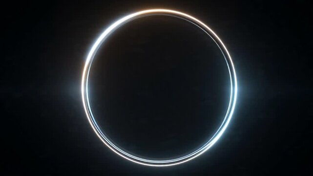 Glowing Circle with Soft Light on Black Background
