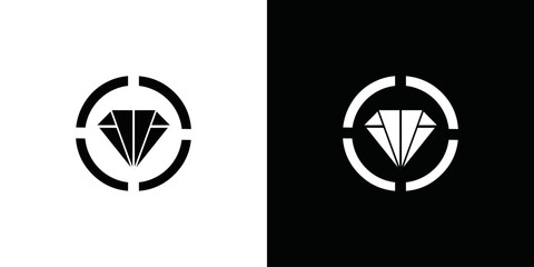 simple diamond logo vector 