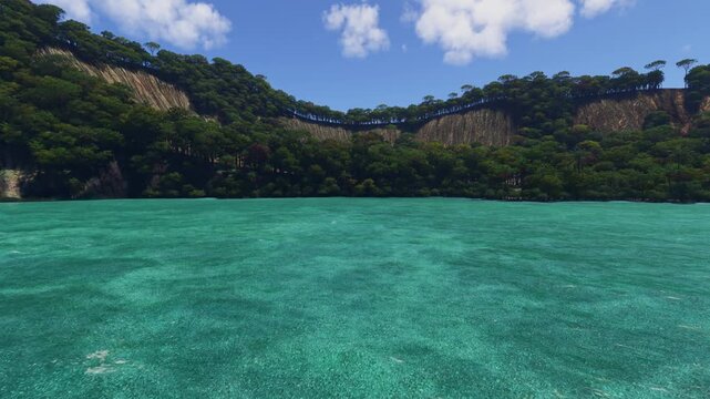 3D - Drone aerial shot of Taal Volcano and Vulcan Point in Volcano Island. Philippines