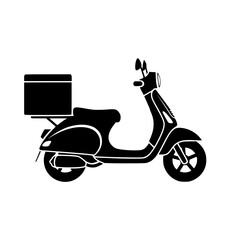 Obraz premium food delivery scooter vector