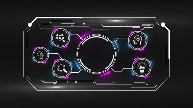 Business Smart Cloud Solutions and financial performance analysis shown on a digital dashboard with various charts and graphs. Animation video. Isolated on..