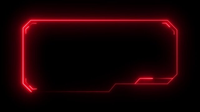 HUD frame border interface screen for data and video layouts. Square screen interface for data titles and information display. HUD screen border animation for interface.4k animation.