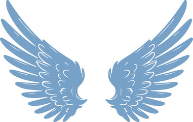 Obraz premium Simple Angel Wings Clipart