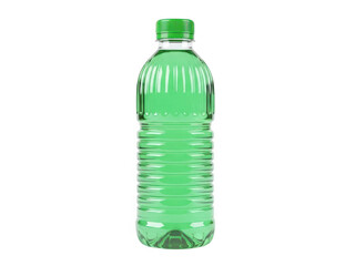 Naklejka premium Green plastic water bottle isolated on transparent background