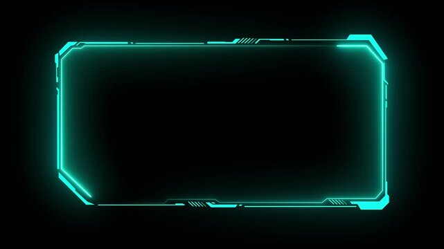 HUD display screen frames, info boxes and UI interface of future technology, modern user interface elements, hud control panel. High tech screen digital hologram window, gaming menu.HD video..