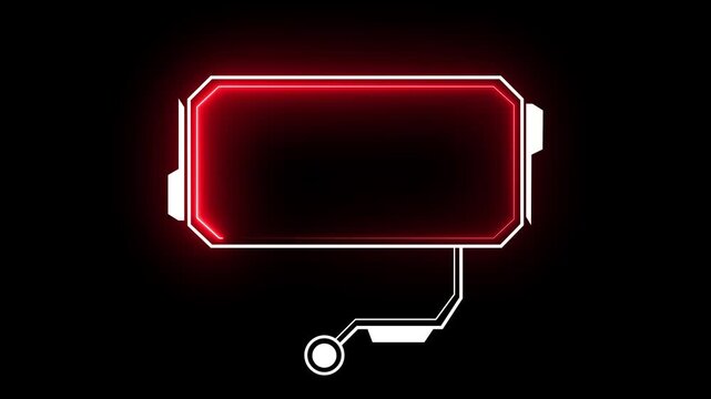 HUD data callout interface for screen information and system labels. Video interface element for dashboards, broadcasts, and tech overlays. Interface..