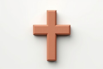 Obraz premium A cross symbol white background spirituality.