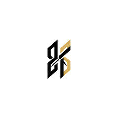 Fototapeta premium Modern Abstract Logo Design with Geometric Shapes and Gold Accents.