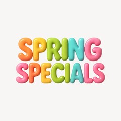 Colorful spring sale illustration.