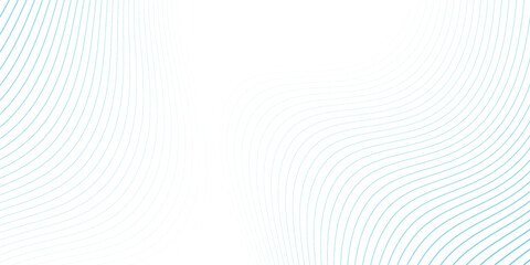 Abstract blue smooth waves on white background.Vector illustration.