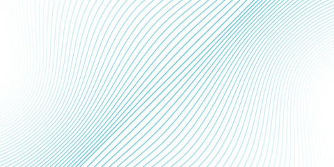 Abstract blue smooth waves on white background.Vector illustration.