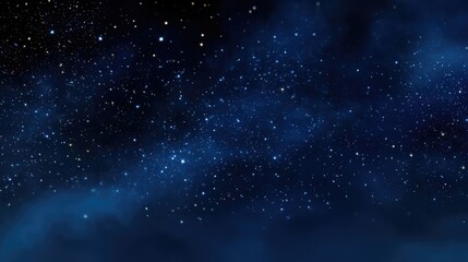Obraz premium Expansive Night Sky with Glimmering Stars and Deep Blue Background Perfect for Astronomy or Nature Themes