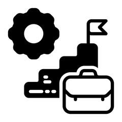 Obraz premium Bussiness icon, glyph icon style