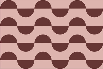 seamless pattern with brown semicircle