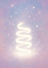 Obraz premium Ethereal spiral amidst stars