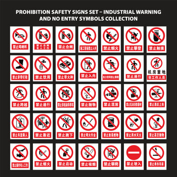 Swimming Pool Rules and Regulations Icons Set