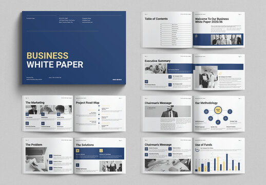White Paper Template Landscape Layout