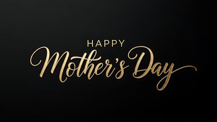 Obraz premium Happy mother's day greeting card with elegant typography and floral design elements for mom celebration