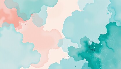 Obraz premium Calming Pastel Watercolor Wash with Gentle Brushstrokes