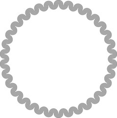 Obraz premium Intricate seamless circular frame featuring multiple black and white wavy concentric ripple lines