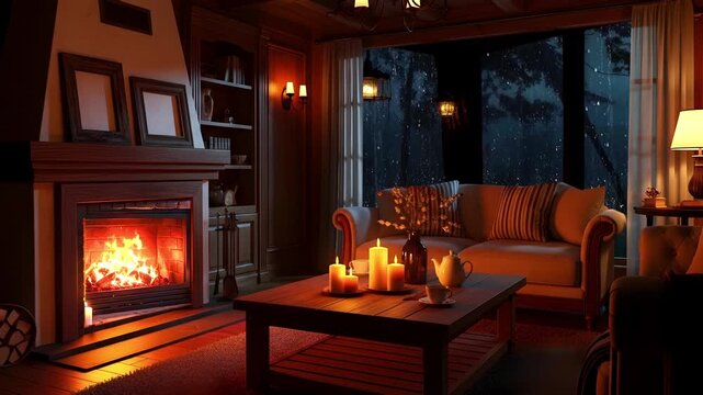 living room with a window
