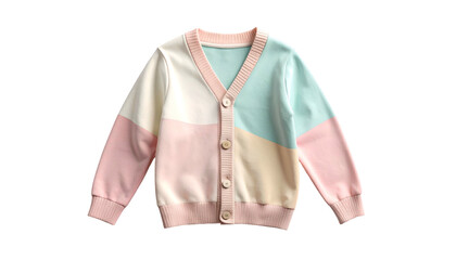 Pastel Color Cardigan Sweater with Buttons.