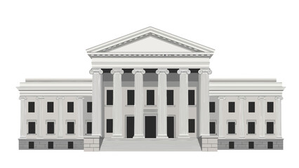 Fototapeta premium Government Building Architecture Model.