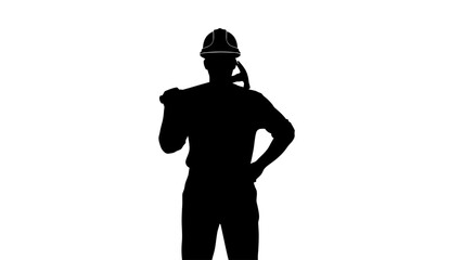Man Wearing Hard Hat.