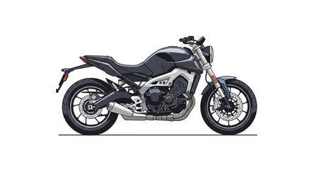 Obraz premium Modern Sport Motorcycle on White Background.